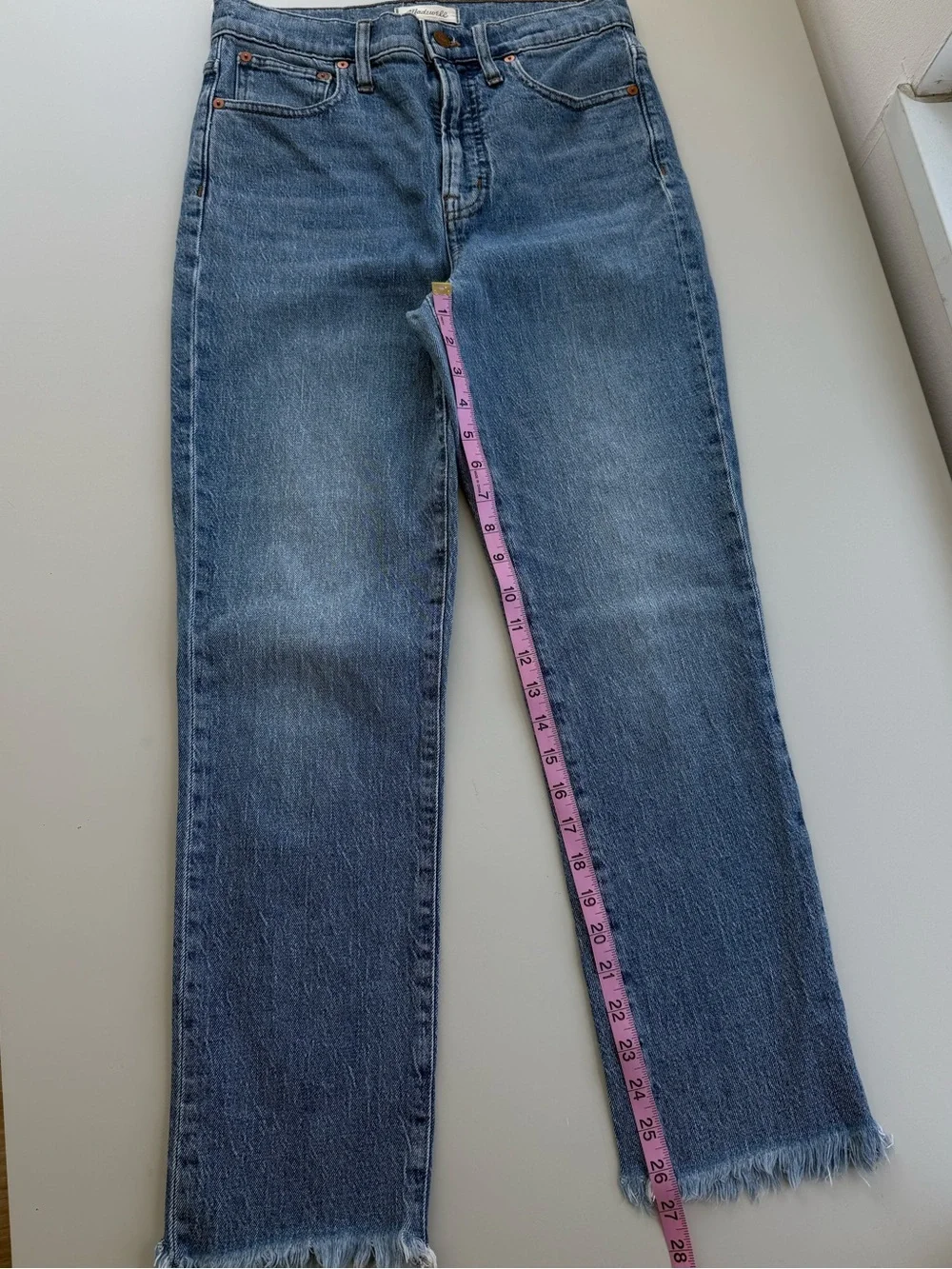 Madewell Perfect Vintage Crop Jeans Blue Wash 27